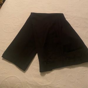 Black plated trousers with cuffs